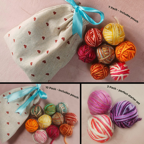 Wool cat toy balls set - cat,
